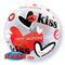 22" SINGLE BUBBLE VALENTINE'S KISSES & HEARTS